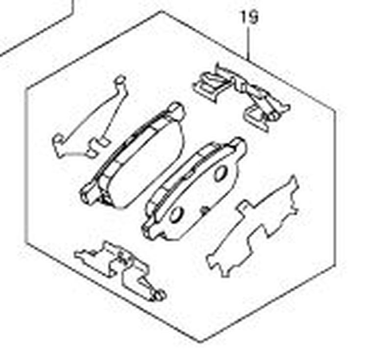 Rear Brake Pads - Swift Sport 2012-2018 AZG416